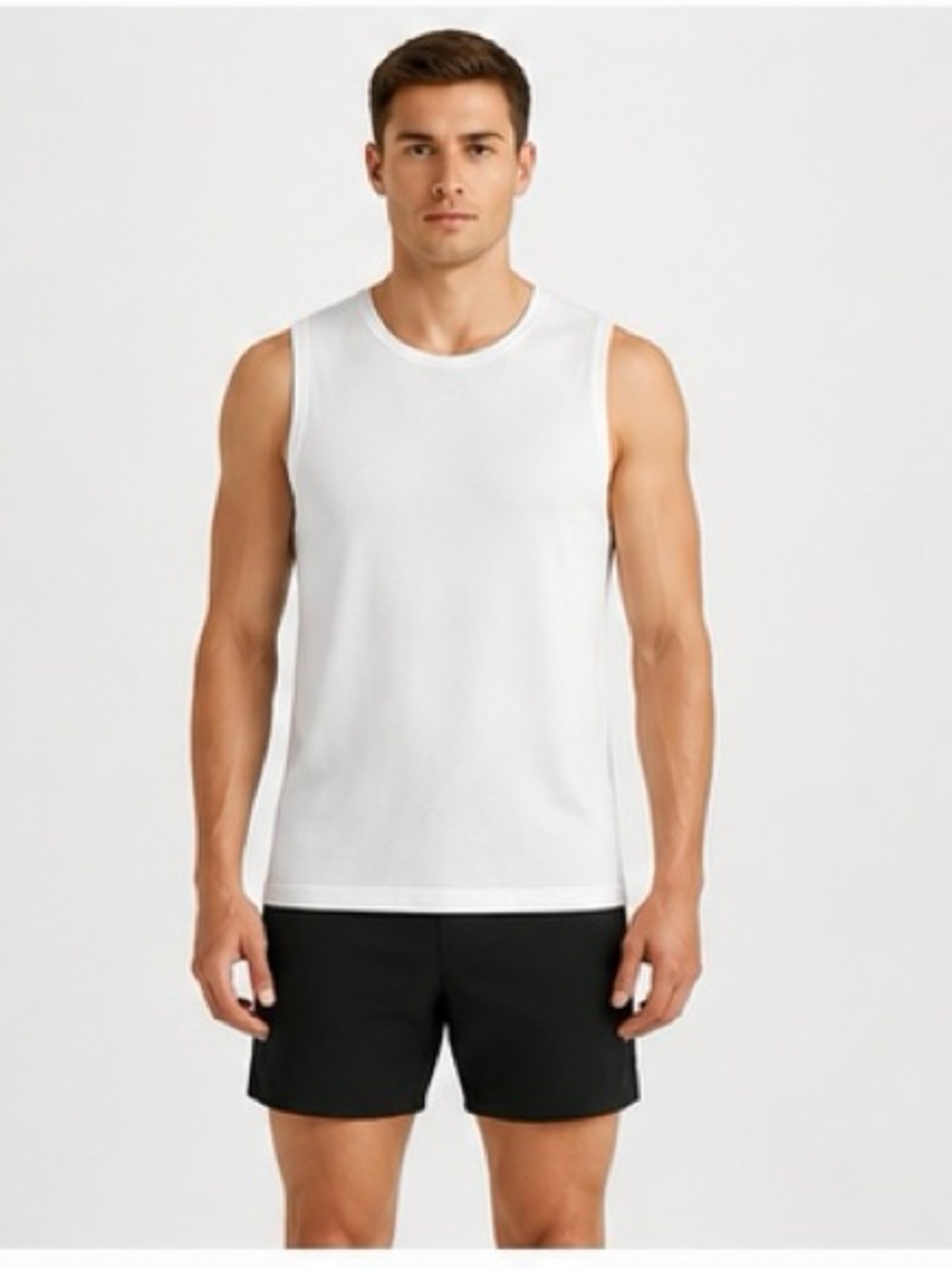 VRST Men’s Circuit Seamless Tank Top Space Dye Pure White Size S